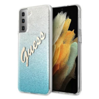 Kryt Guess GUHCS21MPCUGLSBL S21+ G996 blue hardcase Glitter Gradient Script (GUHCS21MPCUGLSBL)