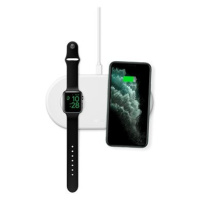 Epico bezdrátová nabíječka pro Apple Watch a iPhone s adaptérem v balení - bílá