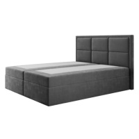 Čalouněná postel ROMA rozměr 160x200 cm Tmavě šedá