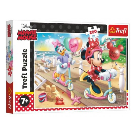 Puzzle Disney Minnie na pláži 200 dílků, 48 x 34 cm Teddies