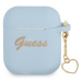 Guess GUA2LSCHSB pouzdro na Airpods 2. Generace / 1. Generace blue Silicone Charm Collection