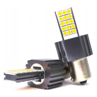 2x P21W Led BA15S 12-24V Canbus oranžová silná