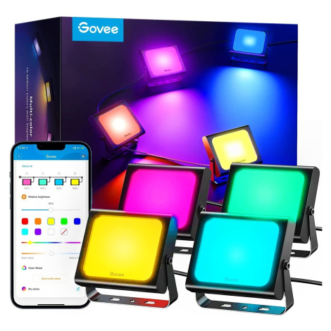 Govee Flood Lights SMART LED světla, 4ks - venkovní - H7060
