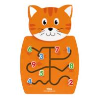VIGA Dřevěná nástěnná hra - kočička s čísly