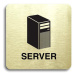 Accept Piktogram "server" (80 × 80 mm) (zlatá tabulka - černý tisk bez rámečku)
