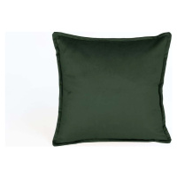 Tmavě zelený sametový polštář Velvet Atelier Tercio, 45 x 45 cm