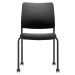 TrendOffice Jednací židle TO-SYNC meet, s čalouněným opěradlem, bal.j. 4 ks, černá, s kolečky