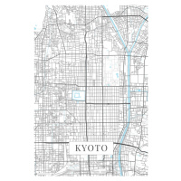 Mapa Kjóto white, (26.7 x 40 cm)