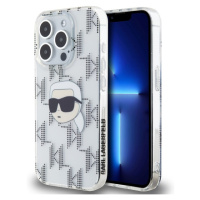 Karl Lagerfeld IML Electroplated Karl Head zadní kryt iPhone 15 Pro Max čirý