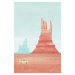 Plakát 30x40 cm Monument Valley - Travelposter