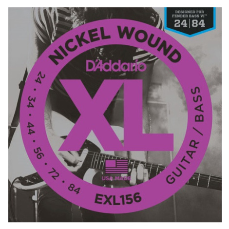 D'Addario EXL156 Fender Squier Bass VI Strings