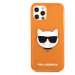 SIlikonové pouzdro Karl Lagerfeld TPU Choupette Head KLHCP13LCHTRO pro Apple iPhone 13 Pro, oran