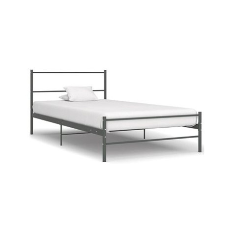 Rám postele šedý kovový 90x200 cm SHUMEE