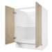 Spodní dřezová skříňka POLAR II dub sonoma/bílá, šířka 60 cm