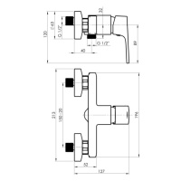 HOPA Sprchová baterie MODENA-12/K chrom OLBAMOD12K