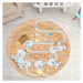 Kulatý koberec do dětského pokoje s medvídky a abecedou