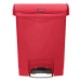 Rubbermaid Odpadkový koš s pedálem SLIM JIM®, objem 30 l, š x v x h 271 x 536 x 425 mm, červená