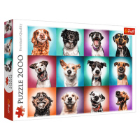 TREFL - Puzzle 2000 - Zábavné psí portréty II
