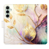 iSaprio flip pouzdro Gold Leaves 02 pro Samsung Galaxy S23 FE