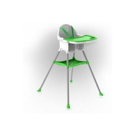 DOLONI Dětská jídelní židlička bílo-zelená