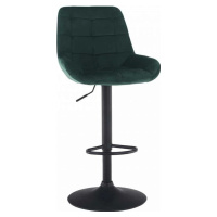 Tempo Kondela Barová židle CHIRO NEW - tmavozelená Velvet látka + kupón KONDELA10 na okamžitou s