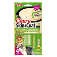 Ciao Churu Cat Skin & Coat Kuřecí s hřebenatkou pro krásnou srst 4 × 14 g