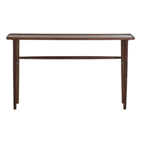 Hnědý konzolový stolek z masivu akácie 30x140 cm Qiano – Light & Living