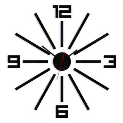 ModernClock 3D nalepovací hodiny Sheen černé
