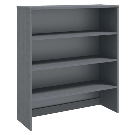 vidaXL Nástavec na komodu HAMAR tmavě šedý 90 x 30 x 100 cm borovice