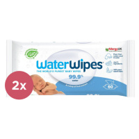 2x WATERWIPES Vlhčené obrousky bez obsahu plastů 60 ks (120 ks )