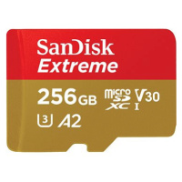 SanDisk microSDXC 256GB Extreme + Rescue PRO Deluxe + SD adaptér