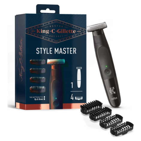 Gillette King C. Style Master Prémiový Holící strojek 4 nástavce