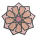 GRUND Koupelnová předložka SHEREZAD růžová-broskvová-stříbrná Rozměr: ø 120 cm