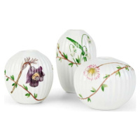 Sada 3 miniaturních porcelánových váz Kähler Design Hammershøi Spring