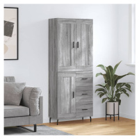 vidaXL Skříň highboard šedá sonoma 69,5 x 34 x 180 cm kompozitní dřevo