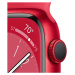 Apple Watch S8, 41mm, červená, sportovní řemínek, červená