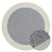 NORTHRUGS - Hanse Home koberce Kusový koberec Braided 105555 Grey Creme kruh – na ven i na doma 