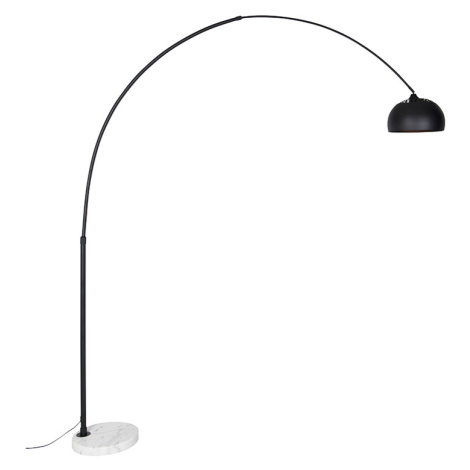 Moderní oblouková lampa černá s bílou nastavitelnou - XXL QAZQA