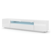 ARTBm TV stolek AURA 200 | bílý - bílý lesk Variant: s LED osvětlením