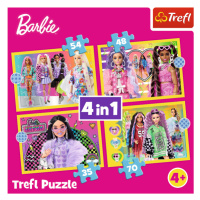 Trefl Puzzle 4v1 - Šťastný svět Barbie / Mattel, Barbie