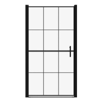 Sprchové dveře tvrzené sklo 100×178 cm černé 148892