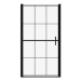 Sprchové dveře tvrzené sklo 100×178 cm černé 148892