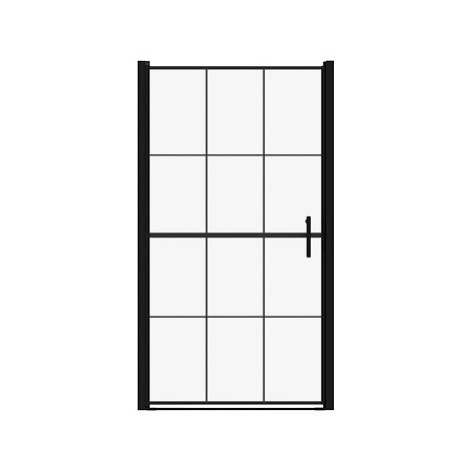 Sprchové dveře tvrzené sklo 100×178 cm černé 148892 SHUMEE