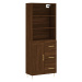 vidaXL Skříň highboard hnědý dub 69,5 x 34 x 180 cm kompozitní dřevo