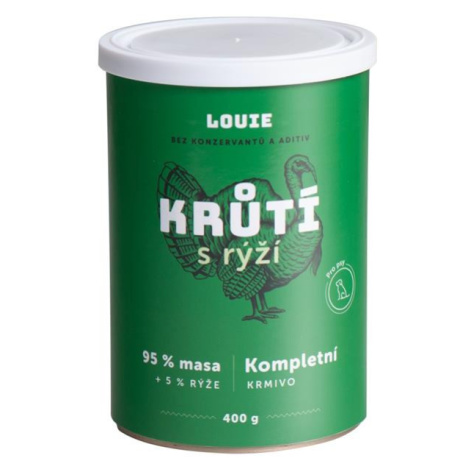 Louie konz. pro psy krůtí s rýží 400 g