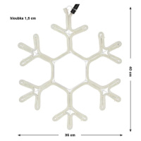 Nexos Vánoční světelná sněhová vločka, 360 LED, studeně bílá