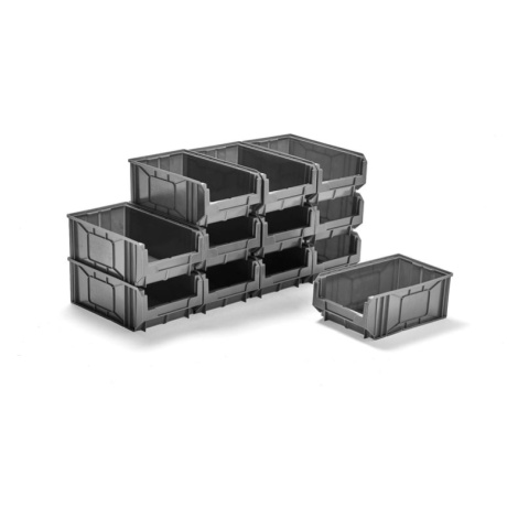 Plastový box APART, 485x300x190 mm, bal. 12 ks, šedý
