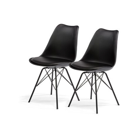 Jídelní židle SCANDINAVIA STANDARD černá, set 2 ks Designlink