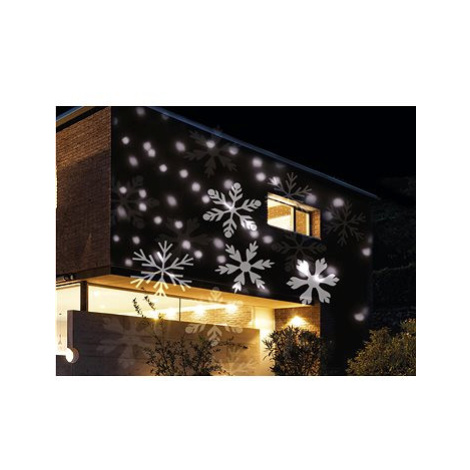 LED vánoční projektor světelný VLOČKY S HVĚZDIČKAMI - vnitřní i venkovní LAALU