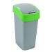 Odpadkový koš Curver Flipbin 50l (stříbrná/zelená)